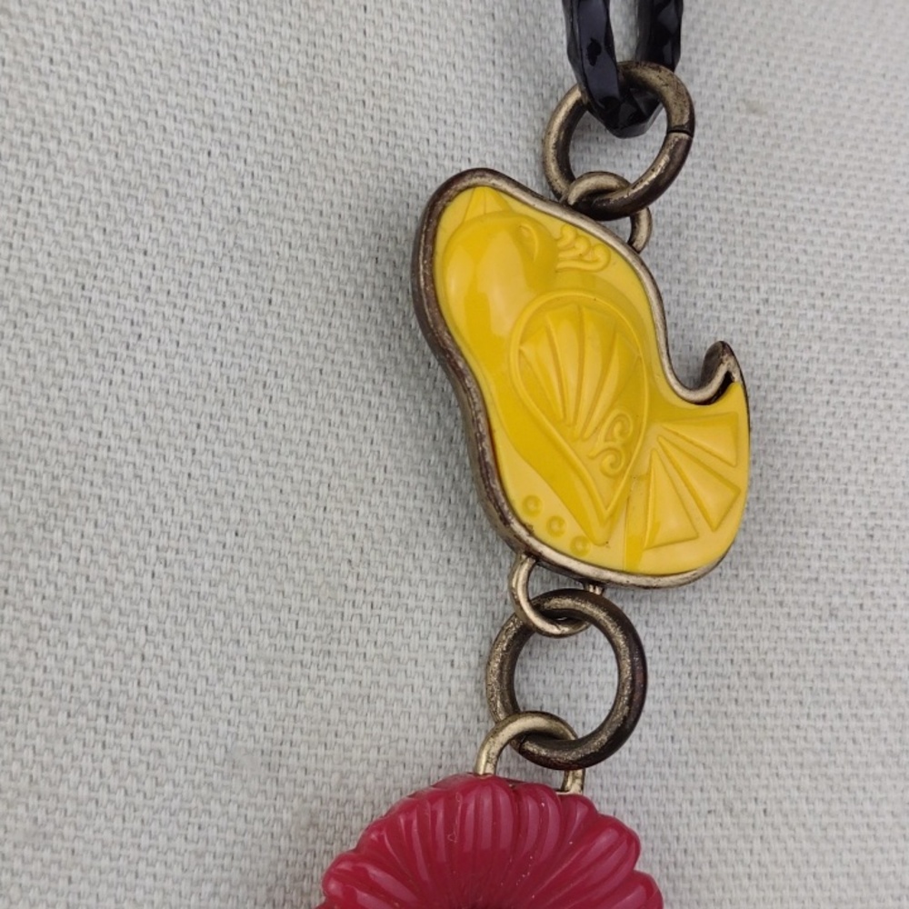 Lucky Brand Colorful Chunky Multi-Pendant Very Cool Chunky Chain & Turquoise - Picture 5 of 12